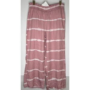 Beachlunchlounge Women NWT Size Large Laine Tie Dye Pull On Wide Leg Pants